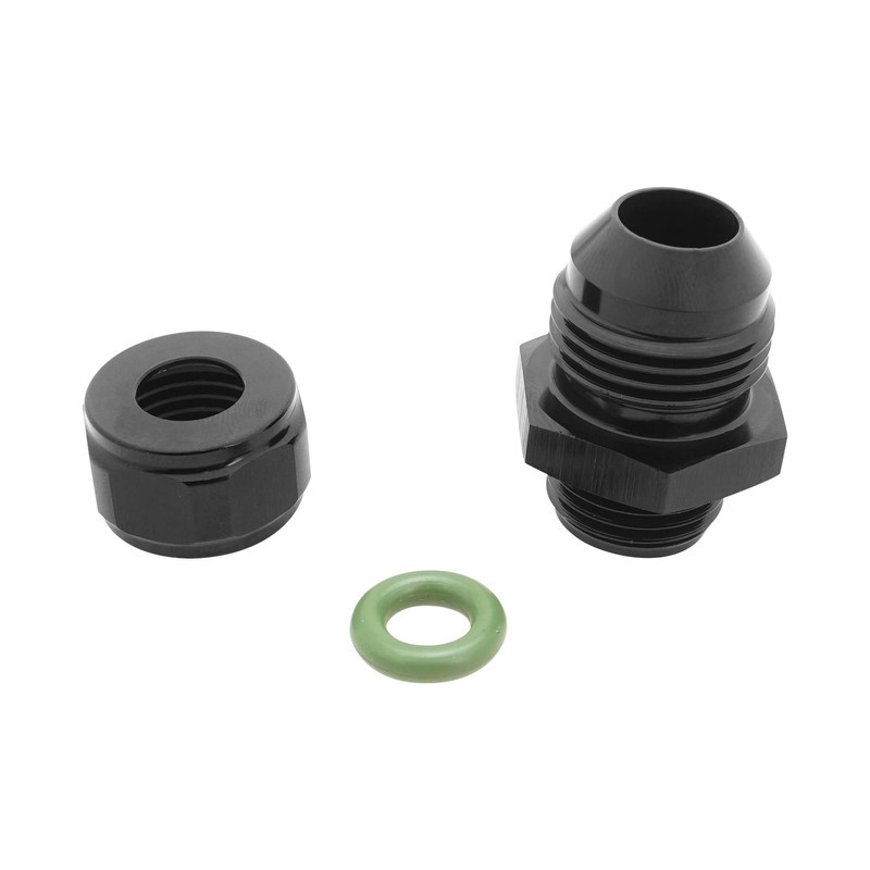 Proflow Barb End Adaptor, Suit 5/16'' Barb to AN8 Male, Black, Each
