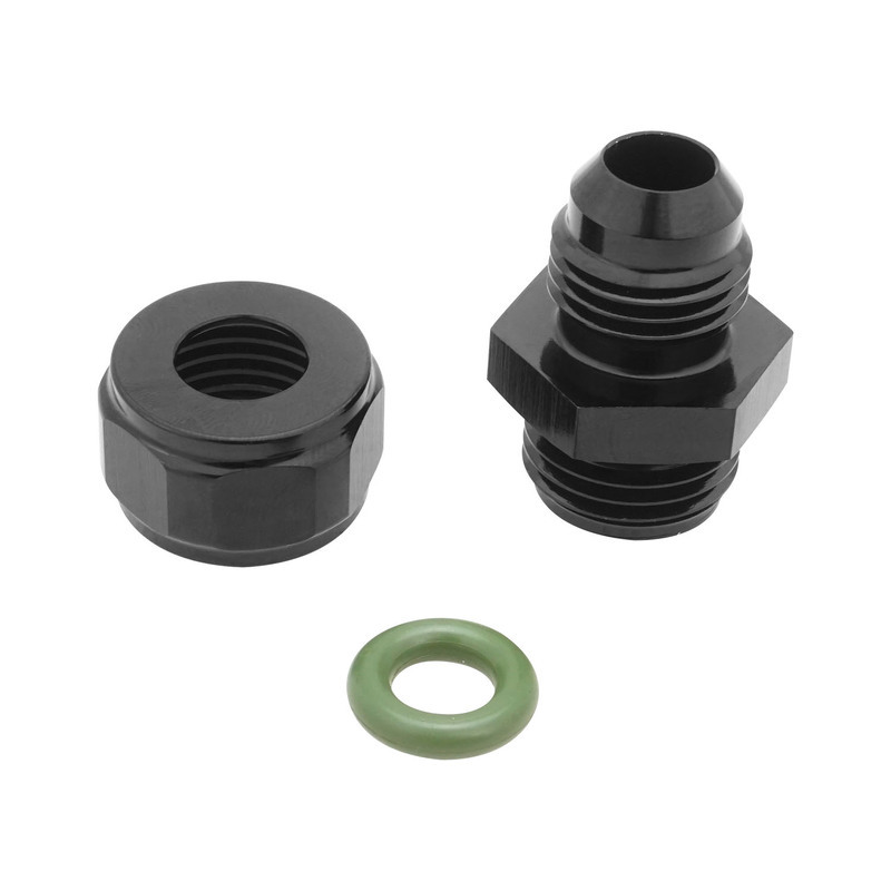 Proflow Barb End Adaptor, Suit 3/8'' Barb to AN6 Male, Black, Each