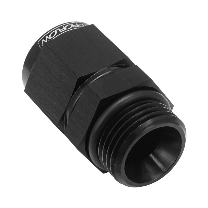 Proflow Fitting Adaptor Male -08AN ORB To Female -08AN, Black