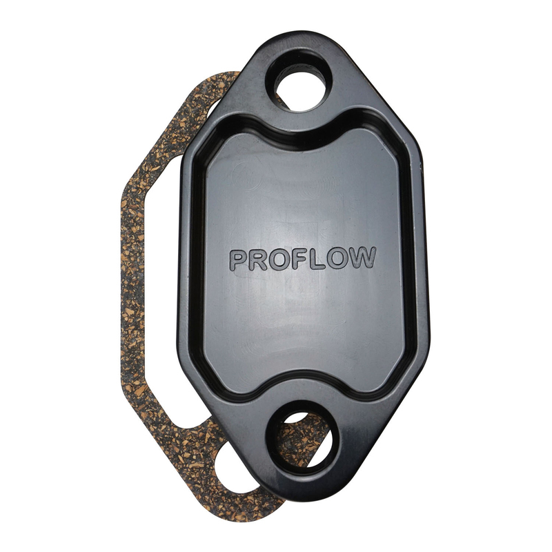Proflow Fuel Pump Block-Off Plate, Aluminium, Black Anodised, For Holden 253 308, Each