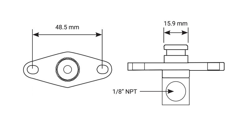 Proflow Fuel Rail Adaptor Fitting Aluminium For Mitsubishi Evo 10 Diagram Image