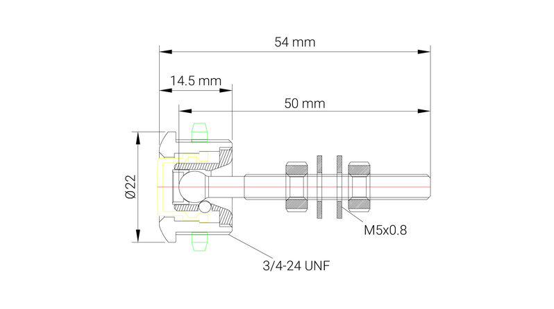 Proflow Quick Release Pro Latch 22mm Micro Fastener, Billet Aluminium, Black, Kit Diagram Image