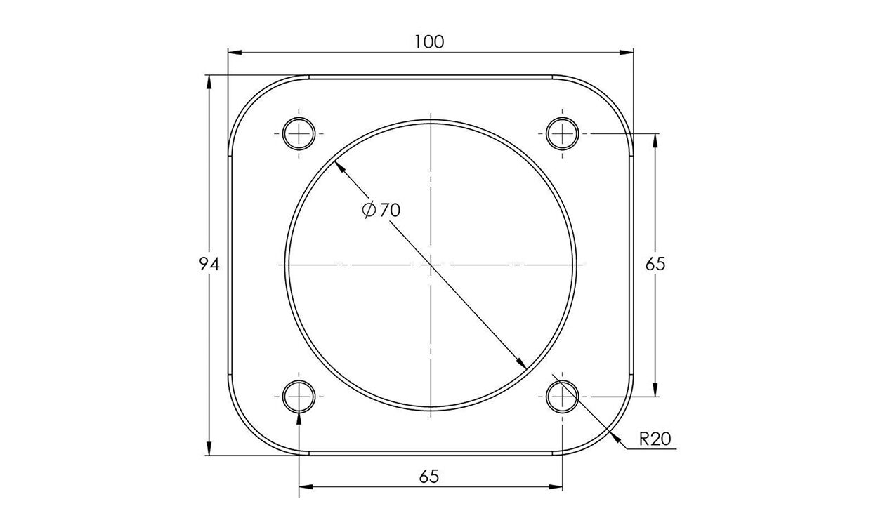 Proflow Throttle Body, Universal 70mm Bore Size, MPI, Billet Aluminium, Natural Diagram Image