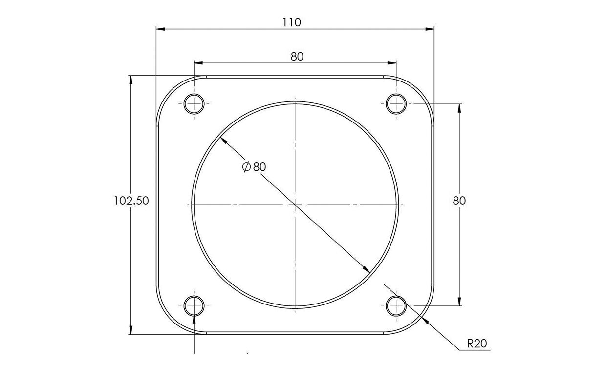 Proflow Throttle Body, Universal 80mm Bore Size, MPI, Billet Aluminium, Natural Diagram Image