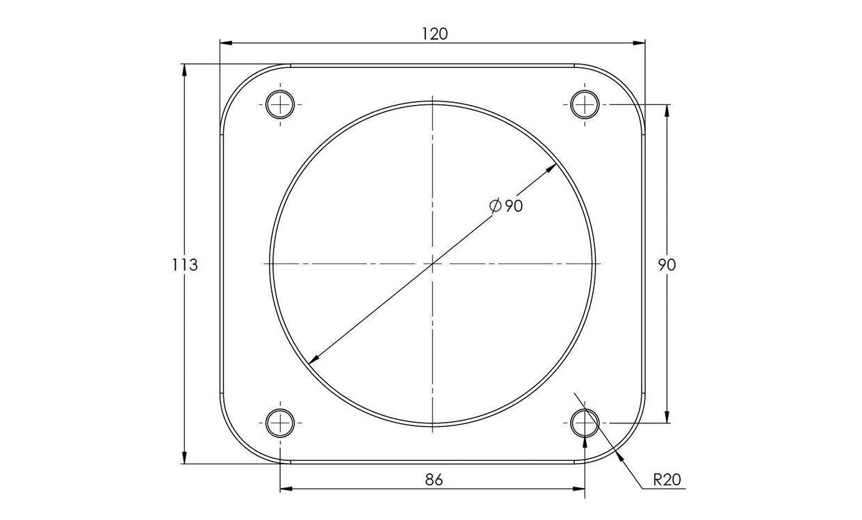 Proflow Throttle Body, Universal 90mm Bore Size, MPI, Billet Aluminium, Natural Diagram Image