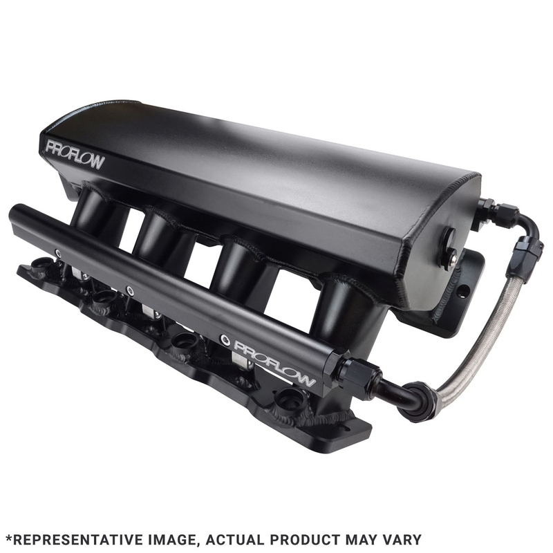 Proflow SuperMax EFI Intake Manifold Kit, For Holden Commodore LS1/LS2, Fabricated Black, w/Fuel Rails, 102mm Bore