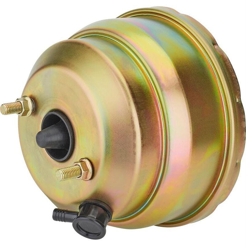 AMORACING 8" Dual Diaphragm Power Brake Booster – Zinc Finish – Universal Hot Rod Brake Booster