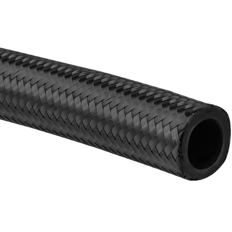 Proflow Black Stainless Braided Hose -06AN 3 Metre Length