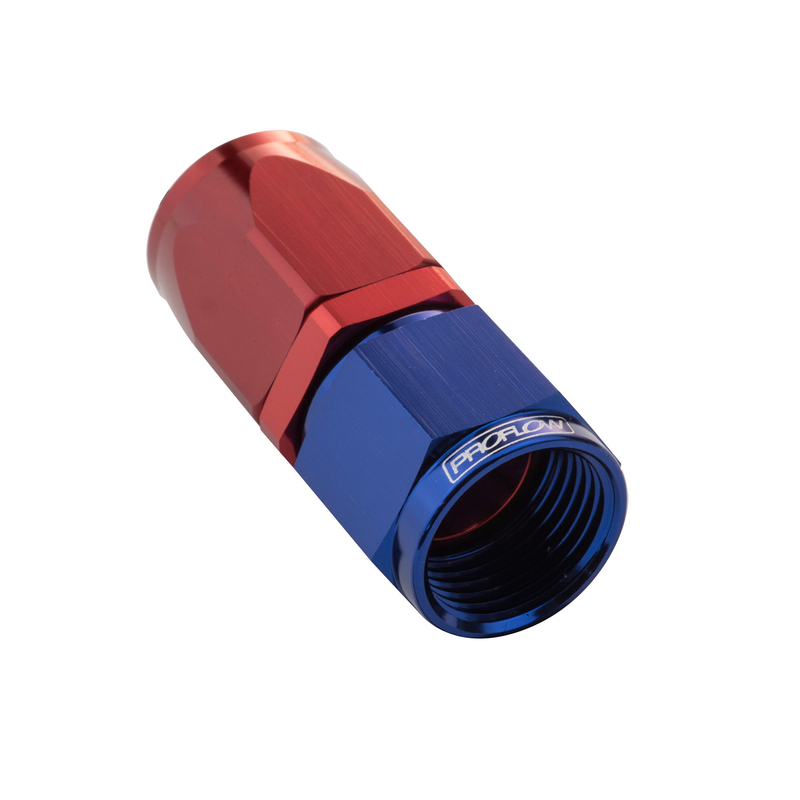 Proflow Straight Hose End -20AN Hose to Female, Blue/Red