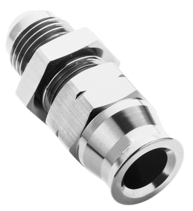 Proflow 5/16in. Tube To Male -06AN Hose End Aluminium Tube Adaptor, Polished