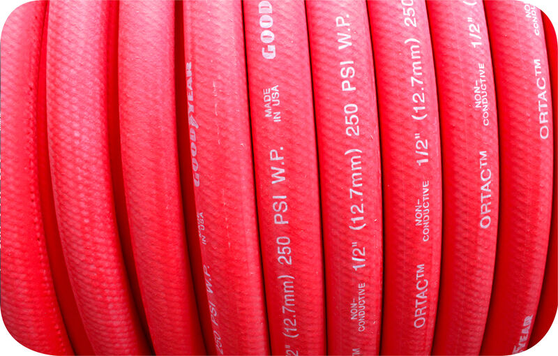 RED PUSH ON RUBBER FUEL HOSE -12 PER MT (3/4') GOODYEAR