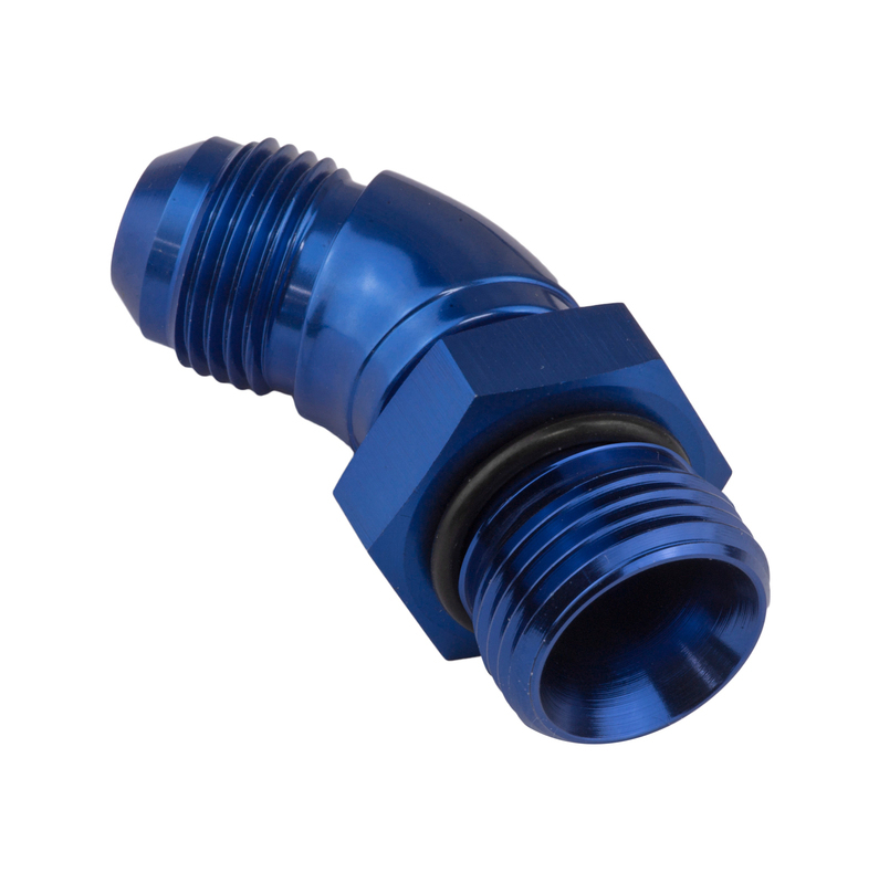 Proflow 45 Degree Male Fitting Orb Hose End To -04AN, Blue