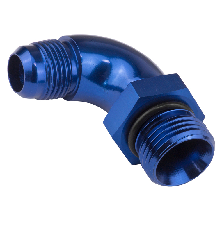 Proflow 90 Degree Male Fitting Orb Hose End To -04AN, Blue