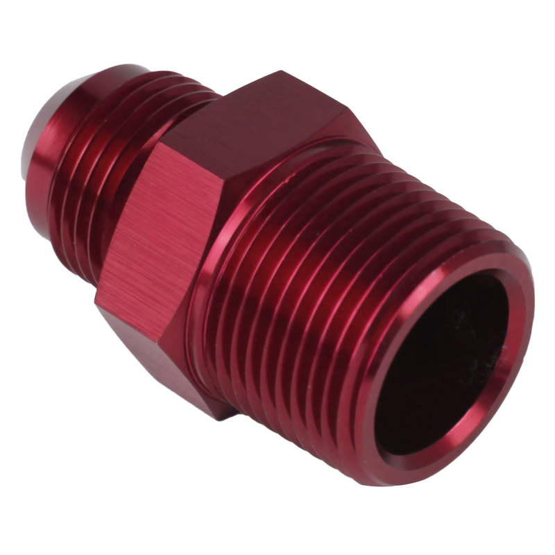 Proflow Adaptor Male -04AN To 1/8in. NPT Straight, Red