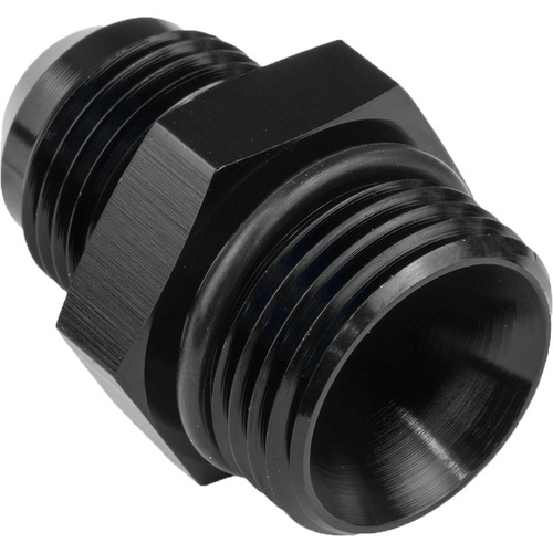 Proflow Fitting Straight Adaptor -06AN To -12AN O-Ring Port, Black