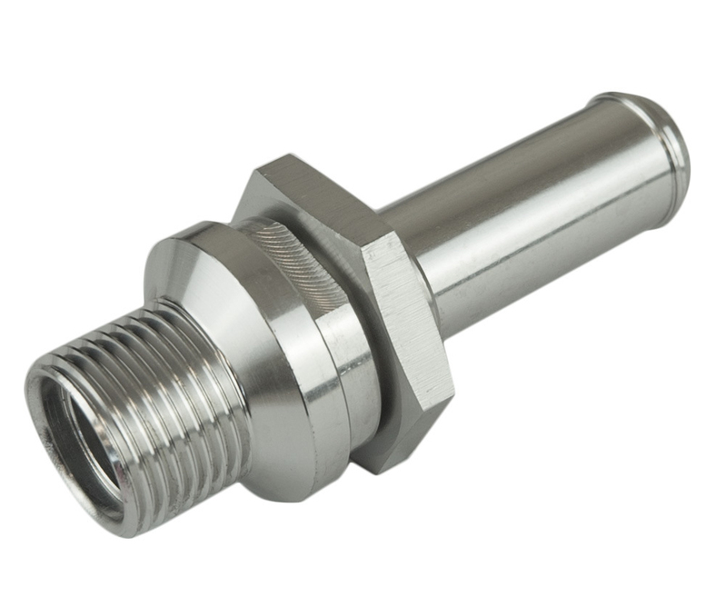 Proflow Hose End Air Conditioning 304 Stainless Conversion Adaptor -06AN To 1/2in. Barb