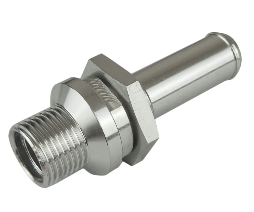 Proflow Hose End Air Conditioning 304 Stainless Conversion Adaptor -08AN To 5/8in. Barb