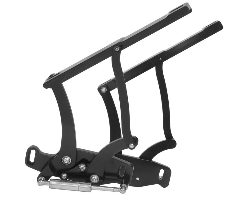 Mustang Bonnet Hinge Billet Aluminium 64-66 Black Set