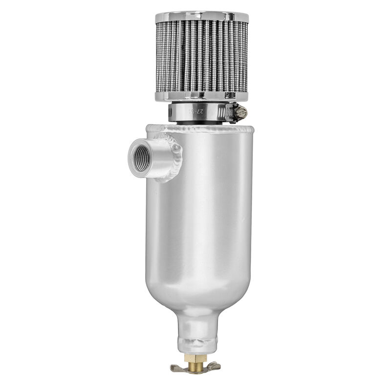 Oil Breather Pro Tank Aluminium, 0.75L, 1/2in. NPT Female, Polished