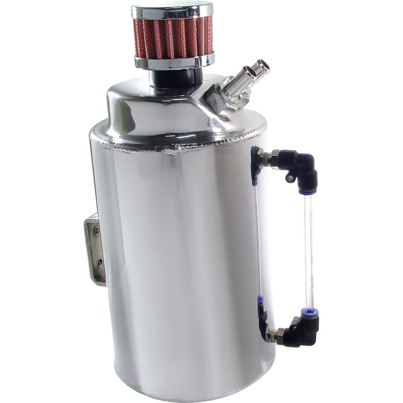 Oil Catch Tank 1L w/Breather Polished