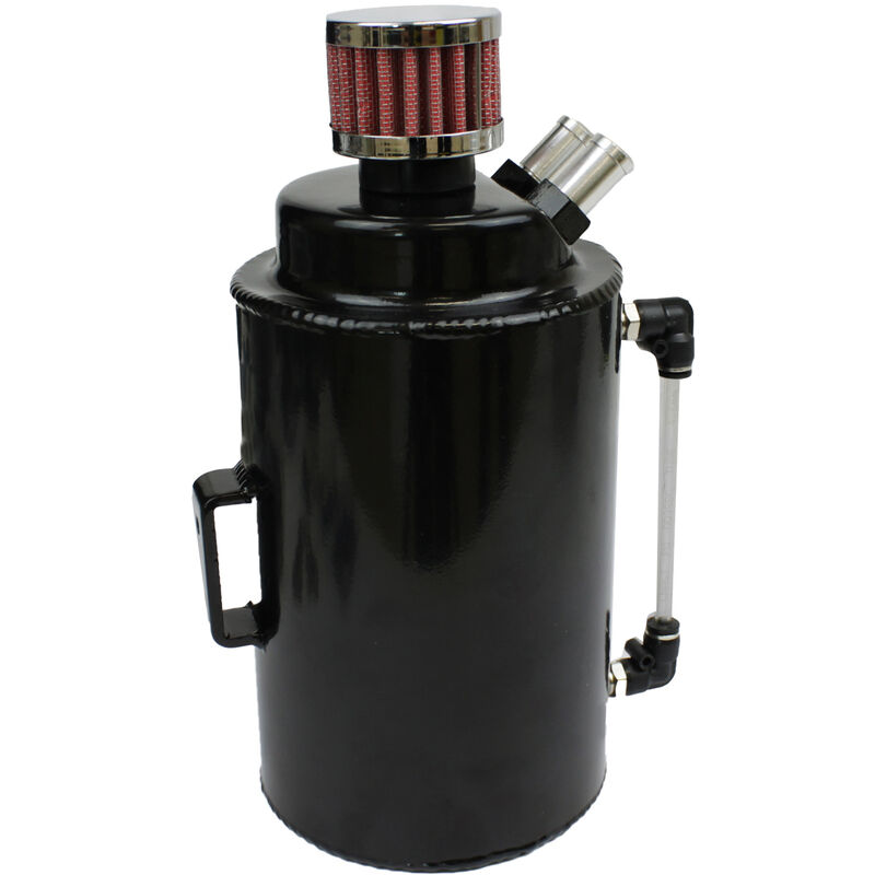 Oil Catch Tank 2L w/Breather Black