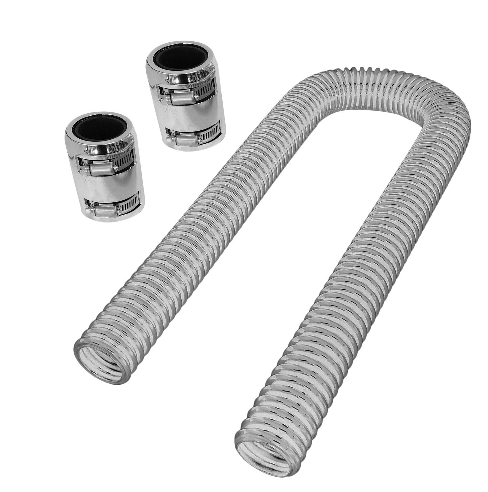 Chrome Radiator Hose Kit 36" w/Caps