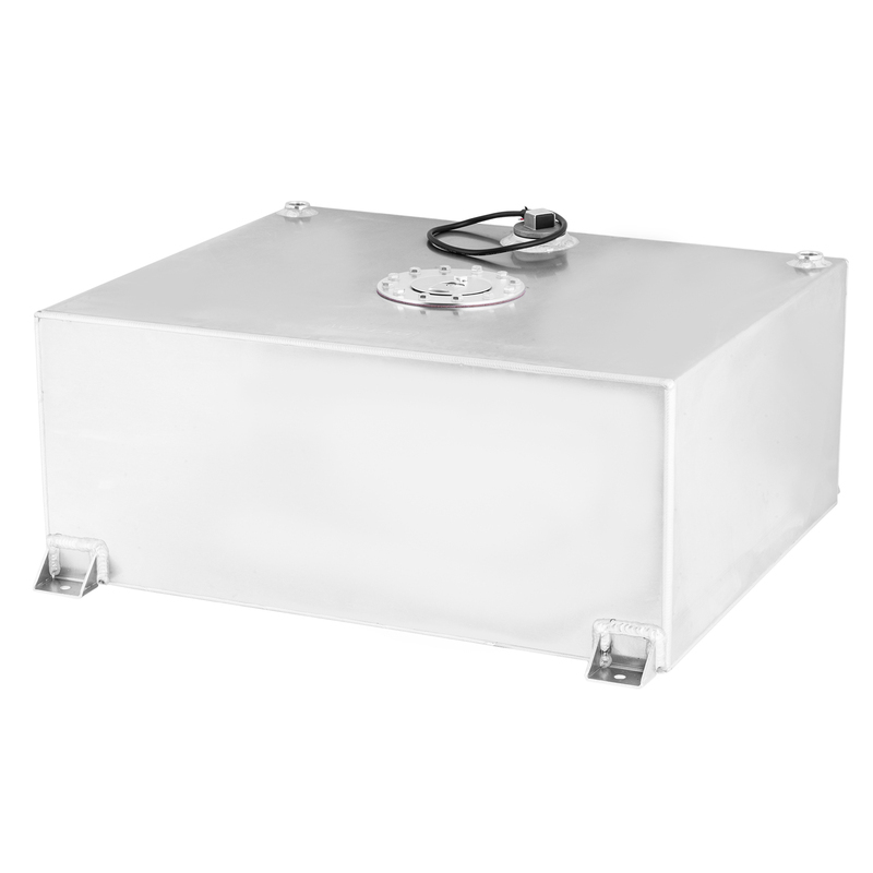 Proflow Fuel Cell, Tank, 15g, 57, Aluminium Flat Bottom, Natural 510 x 460 x 260mm, With Sender Two -10 AN Female Outlets, Each