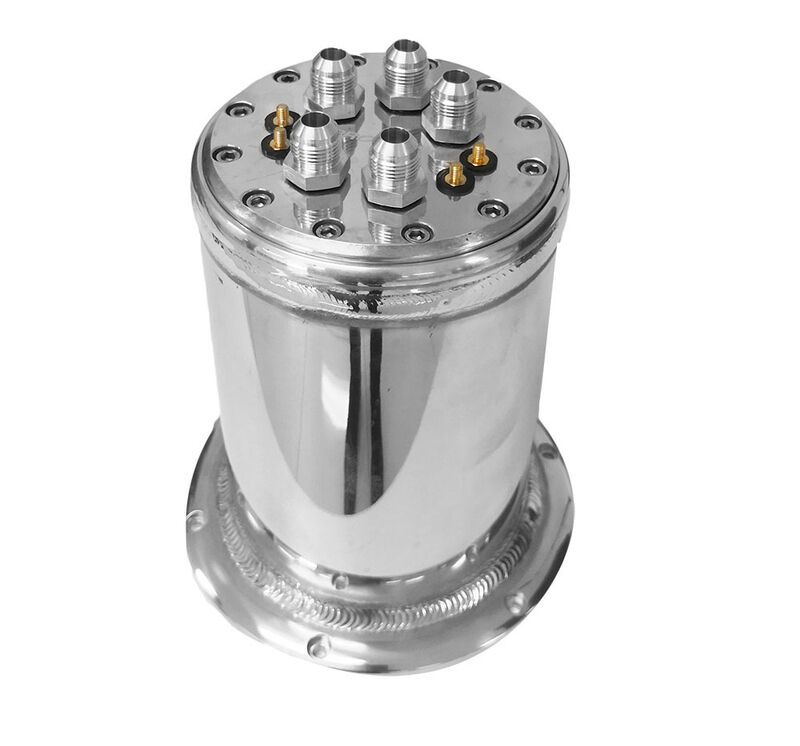 Billet Surge Tank suit 2 x 39mm Pumps Polished