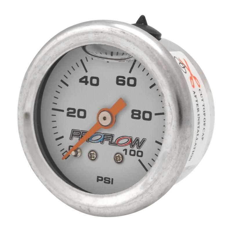 Fuel Pressure Gauge 0-100PSI Chrome Liquid Filled
