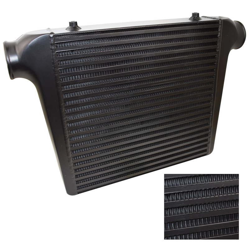 Intercooler Bar & Plate 400 x 400 x 76mm 3" Outlets Black