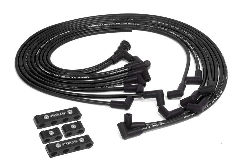 Universal Pro Ignition Lead Set with Seperators V8 90 Degree Plug Boot 8.8mm Black
