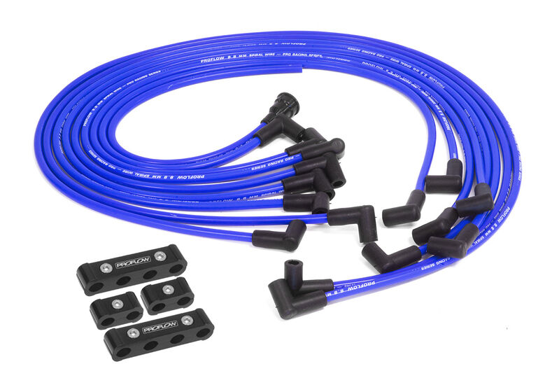 Universal Pro Ignition Lead Set with Seperators V8 90 Degree Plug Boot 8.8mm Blue