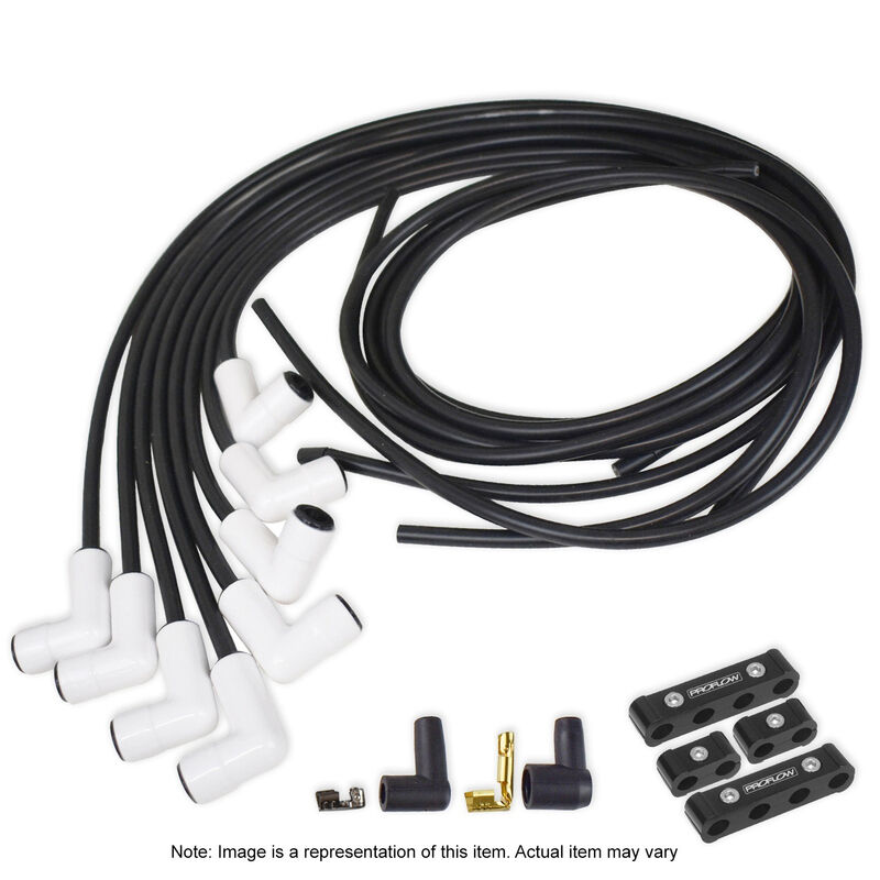 Ceramic 90 Deg Plug Boot Universal Lead Set V8 8.8mm Black