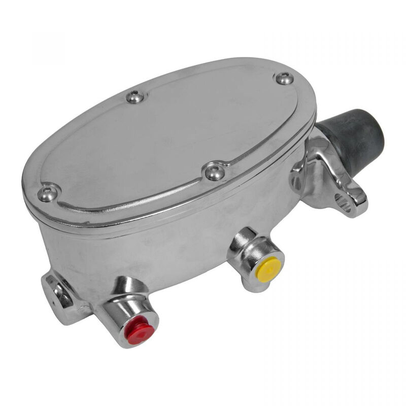 Master Cylinder, Aluminum, Polished, 1-1/8 in. Bore, Dual Bowl, Front Disc/Rear Drum 