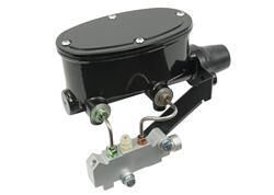 Master Cylinder, Aluminum, Black Powdercoat, 1-1/8 in. Bore, Dual Bowl, Disc/Disc with Proportioning Valve Kit