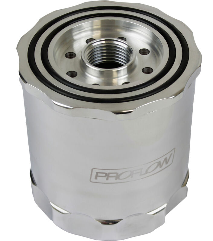Spin On Oil Filter Billet 3/4" & 13/16" Silver