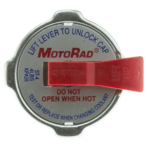 Proflow Motorad Radiator Cap, Safety Lev-R-Vent, Stant 4 psi LRG, Each