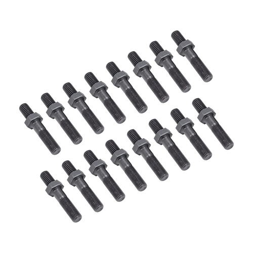 Proflow Rocker Arm Screw In Stud Kit, 7/16, Top 7/16-14 in., Bottom 7/16-20 in. Universal, Chevrolet, Ford, Holden V8, Set Of 16