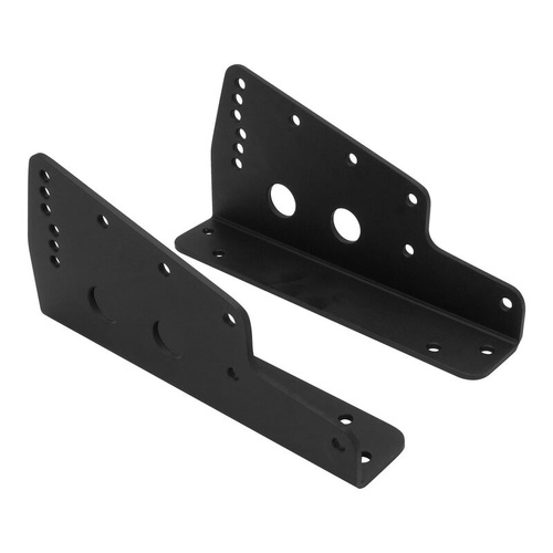 Proflow Aluminium Race Seat Mounting Brackets, Pair, Aluminium, Universal, Black
