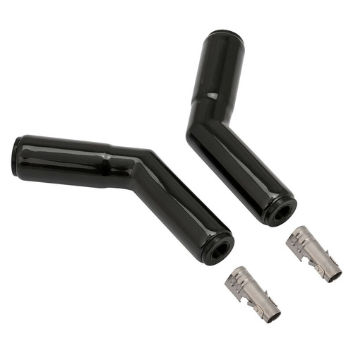 Proflow SuperMax Wire, 135 Degree Ceramic Spark Plug Boot and Terminal, 2 Boots, 2 Terminals, Pair