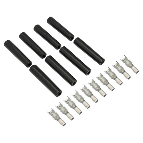 Proflow SuperMax Wire, Straight Spark Plug Boot and Terminal Kit, 8 Boots, 10 Terminals, Kit