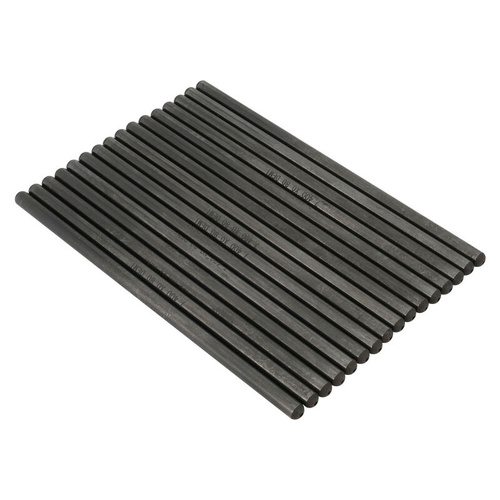 Proflow Pushrod, 5/16 Chromoly, 7.400 in .080in Wall, One Piece Swaged Ends Heat Treated, Suitable For Guide Plates, Set Of 16