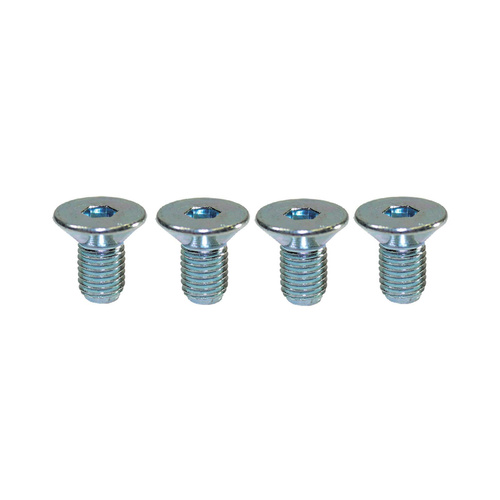 Proflow Water Pump Pulley Bolts, To Suit Allloy Pulley Countersunk Silver, 5/16 in.-24 x 5/8 in., Set Of 4