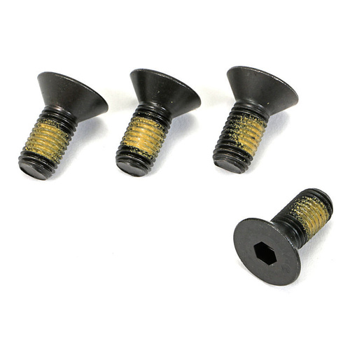 Proflow Water Pump Pulley Bolts, To Suit Allloy Pulley Countersunk Black, 5/16 in.-24 x 3/4 in., Set Of 4