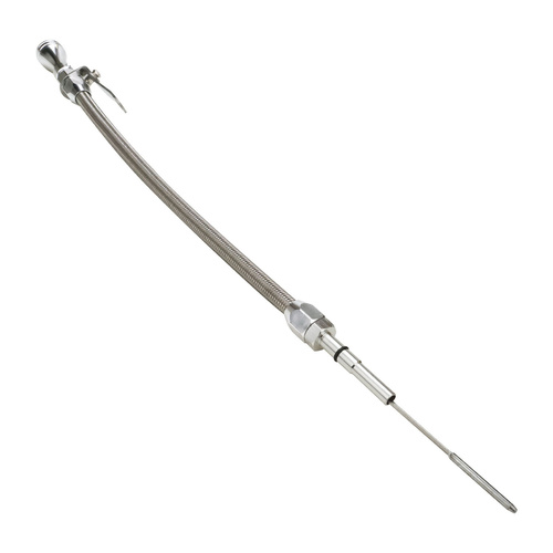 Proflow Engine Dipstick, LS Engine, Braided Stainless Steel, Tumble Polished, Chev, For Holden Commodore, LS, Each