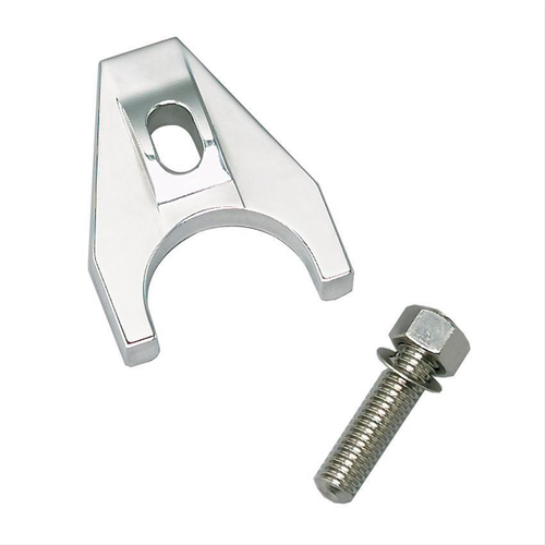 Proflow Distributor Hold-Down Clamp, Billet Aluminum, Clear, Stud Mount, For Chevrolet, Small/Big Block, Each