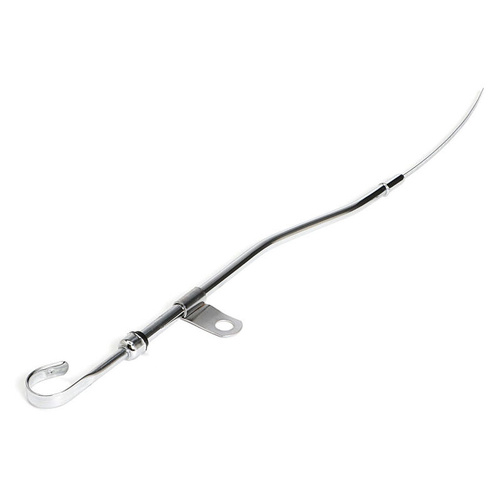 Proflow Engine Oil Dipstick with Tube, To Pan, Steel, Chrome, SBF, 351 Windsor V8  Each