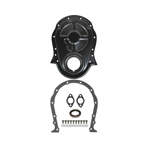 Proflow Timing Chain Cover Kit, For Chevrolet Big Block 396-454 with Seal / Gasket / Hardware (Black Steel)