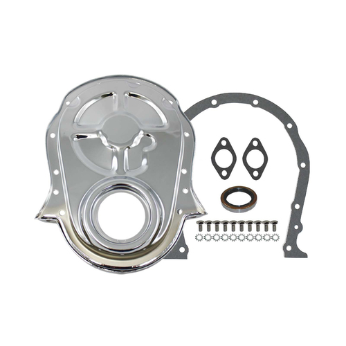 Proflow Timing Chain Cover Kit, For Chevrolet Big Block 396-454 with Seal / Gasket / Hardware (Chrome Steel)