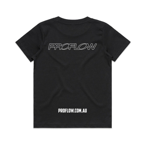 Proflow Logo T-Shirt, Cotton, Black, Youth